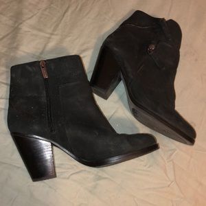 Vince Camuto brushed leather booties 8